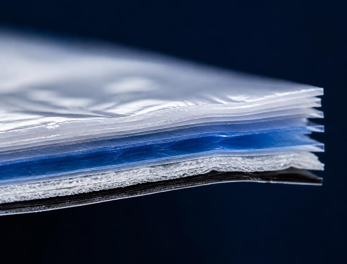Macro view of multilayer laminated packaging film